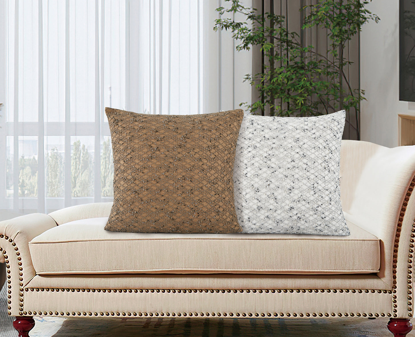 Cuddly Plush Boucle Pattern Decorative Accent Throw Pillow