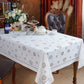 Violet Linen Daisy Eyelet Vintage Cutwork Pattern Tablecloths