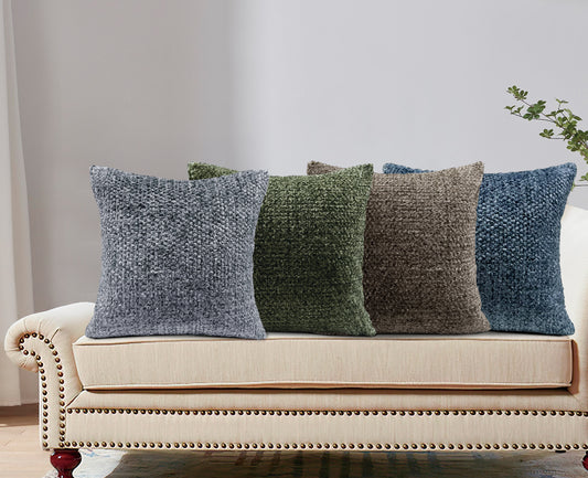 Violet Linen Dublin Faux Fur Pattern Decorative Accent Throw Pillow Cover