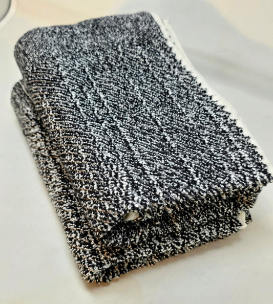 Violet Linen Diagonal Diamond Speckled Plush Pattern Hand Towels Set of Two