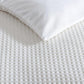 Violet Linen French Solid Waffle Pattern Bedding Duvet Cover Set