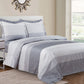 French Bradid Stripe Pattern Bedding Duvet Cover Set