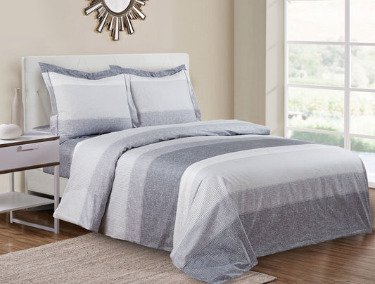 French Bradid Stripe Pattern Bedding Duvet Cover Set