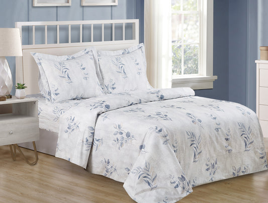 French Leaves Floral Pattern Bedding Duvet Cover Set