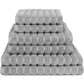 Violet Linen Ribbonette Ribbed Wavy Striped Pattern 6 Piece Towel Set, 2 Bath Towels 2 Hand Towels 2 Bath Towel Sheets
