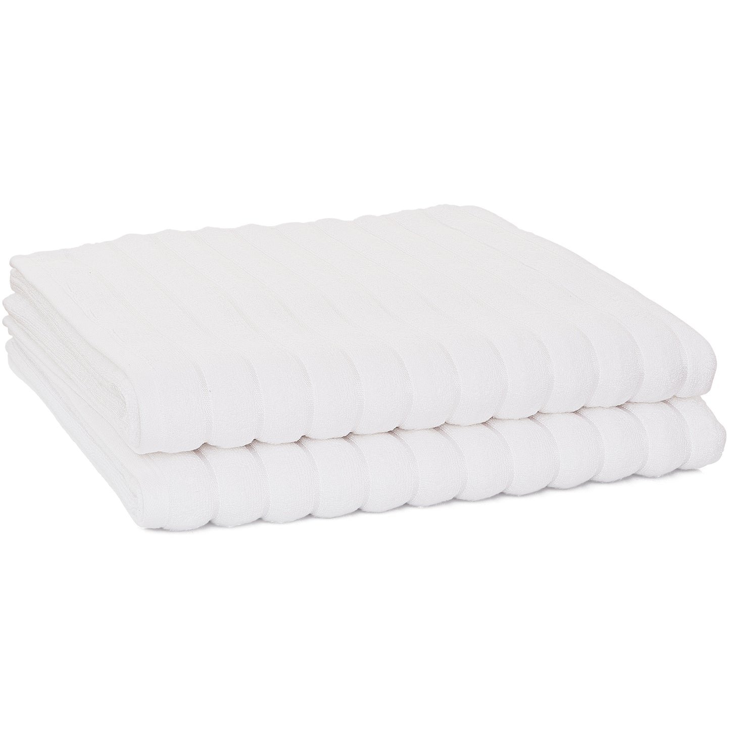 Violet Linen Ribbonette Ribbed Wavy Striped Pattern Bath Towel Sheets Set of Two