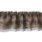 Indiana Chenille Zig Zag Chevron Pattern Decorative Window Treatment Rod Pocket Curtain Straight Valance