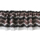 Indiana Chenille Zig Zag Chevron Pattern Decorative Window Treatment Rod Pocket Curtain Straight Valance