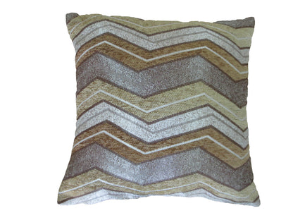 Indiana Chenille Zig Zag Chevron Pattern Decorative Accent Throw Pillow
