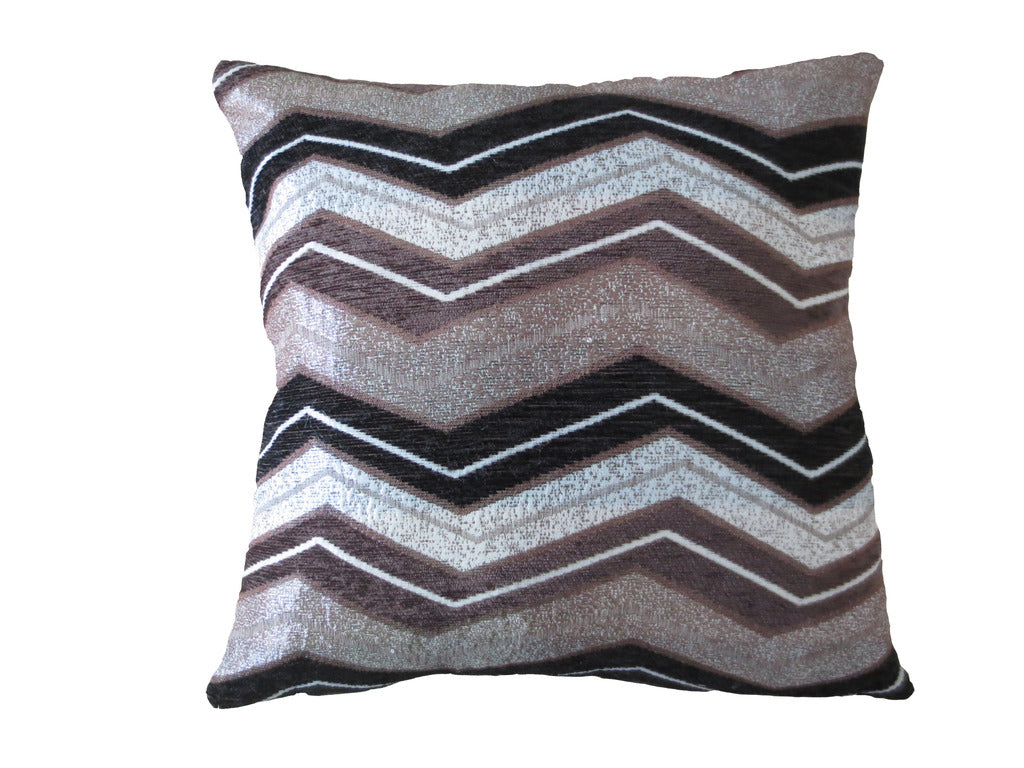 Indiana Chenille Zig Zag Chevron Pattern Decorative Accent Throw Pillow Cover