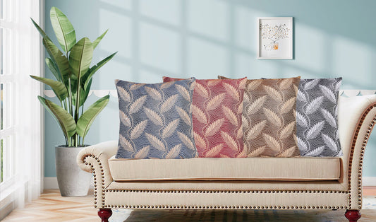 Venetian Geometric Leaves Pattern Decorative Accent Throw Pillow
