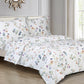 Sparkling Garden Flower cream duvet cover set, flat lay