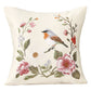 Violet Linen Aviary Geometric Floral Pattern Decorative Accent Throw Pillow