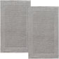 Violet Linen Ribbonette Ribbed Wavy Striped Pattern Bath Mats Set of Two