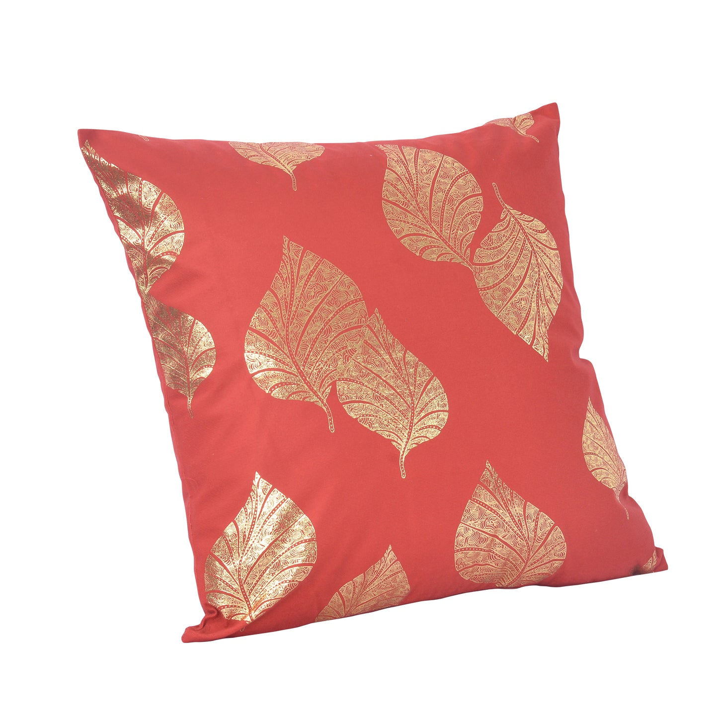 Violet Linen Seasonal Xmas Christmas Holiday Leaves Pattern Decorative Accent Throw Pillow