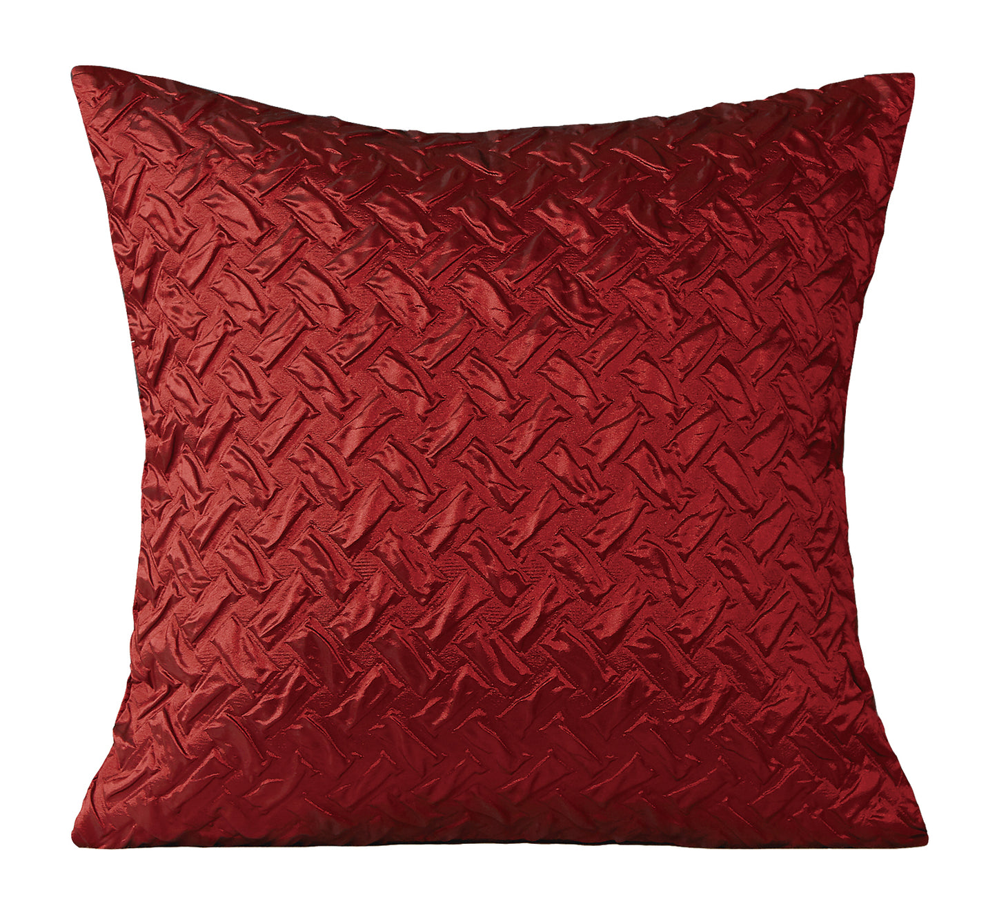 Violet Linen Silky Pleated Pattern Decorative Accent Throw Pillow