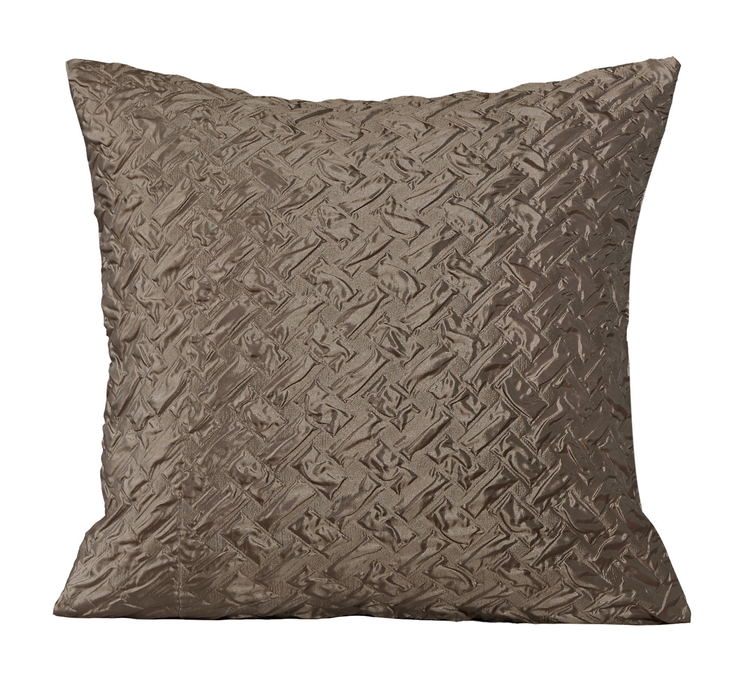 Violet Linen Silky Pleated Pattern Decorative Accent Throw Pillow