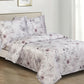 Violet Linen French Orchid Floral Pattern Bedding Duvet Cover Set