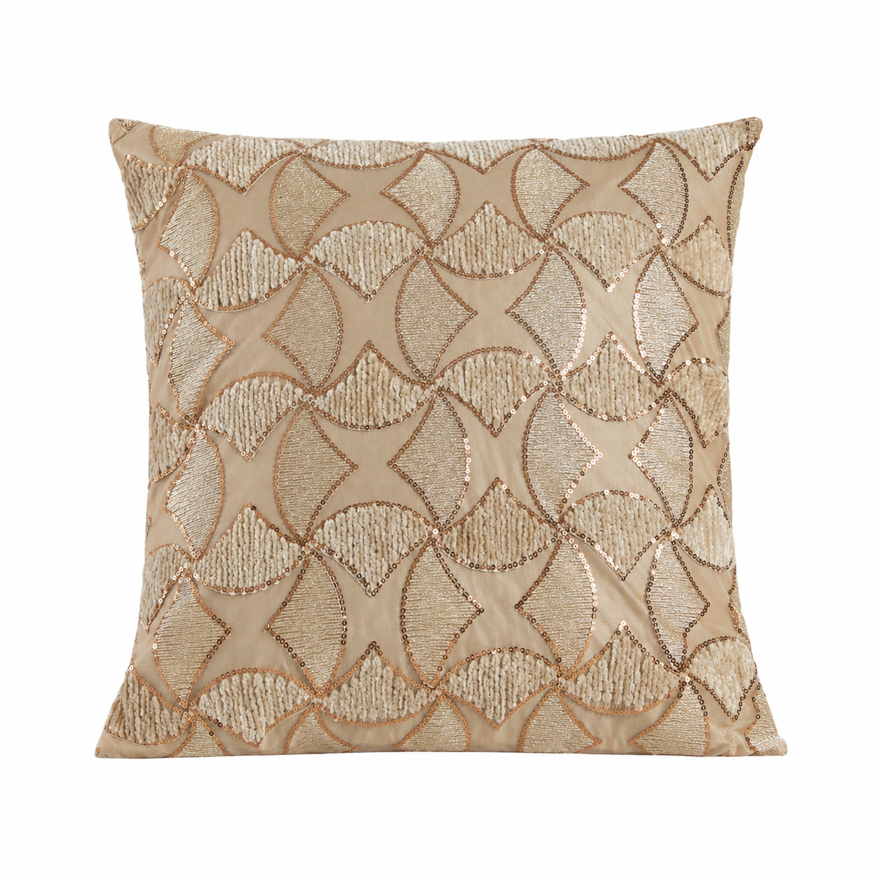 Violet Linen Chenille Lija Geometric Pattern Decorative Accent Throw Pillow Cover