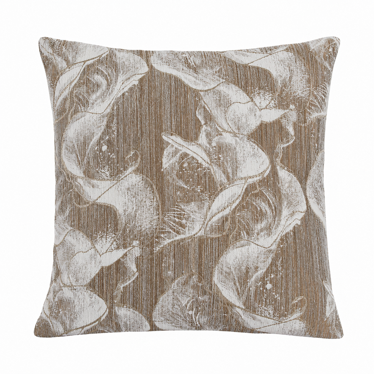 Violet Linen Chenille Candy Abstract Leaf Pattern Decorative Accent Throw Pillow Cover