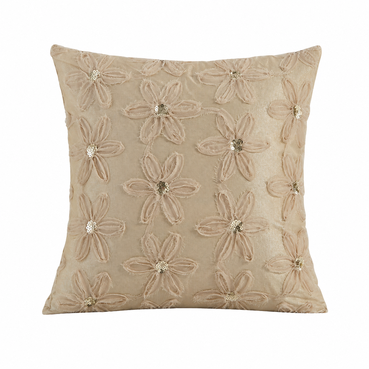Violet Linen Florance Daisy Floral Pattern Decorative Accent Throw Pillow Cover