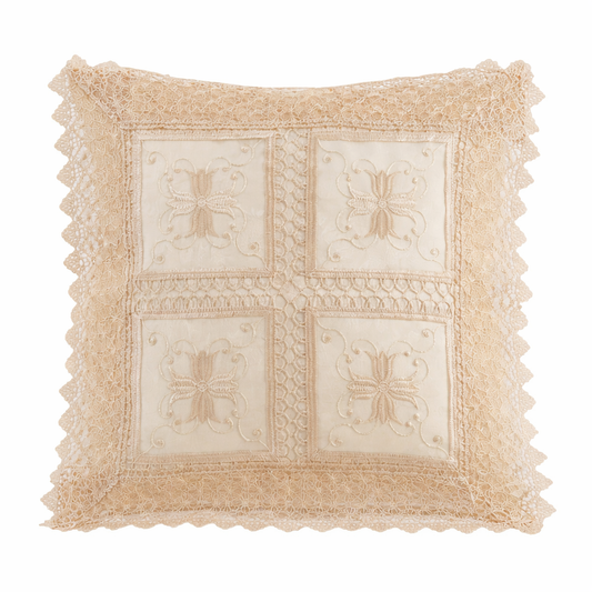 Violet Linen Classic Blossom Vintage Pattern Decorative Accent Throw Pillow