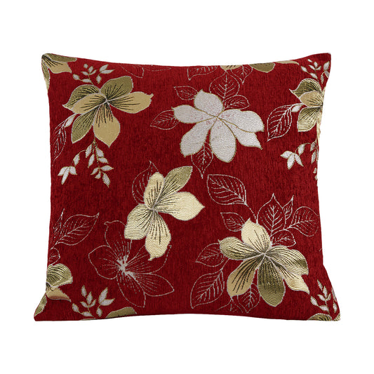Violet Linen Chenille Boutique Vintage Floral Pattern Decorative Accent Throw Pillow