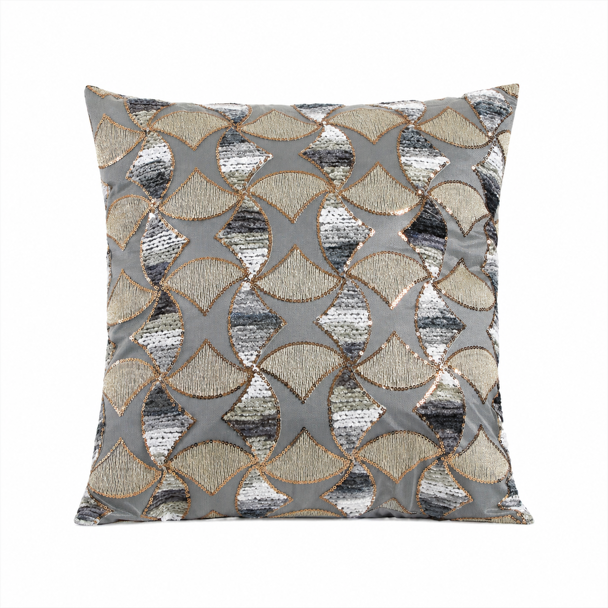 Violet Linen Chenille Lija Geometric Pattern Decorative Accent Throw Pillow