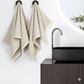 Violet Linen Versailles Herringbone Chevron Leaf Pattern Hand Towels Set of Two