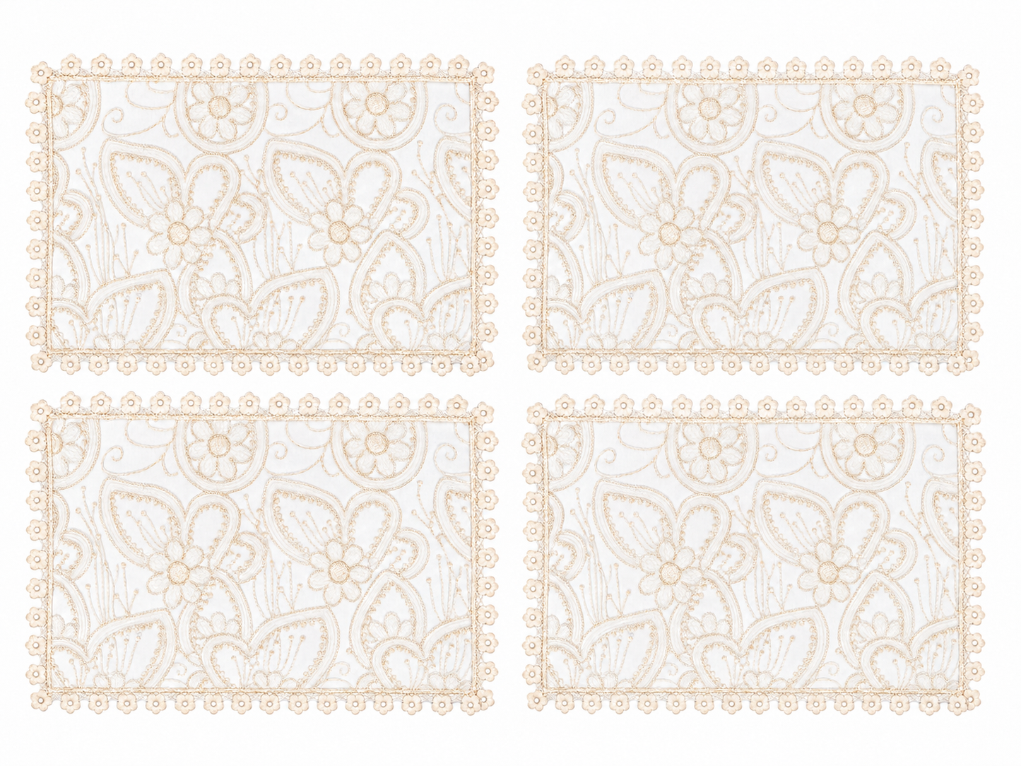 Sapphire Elegant Butterfly Pattern Decorative Place Mats