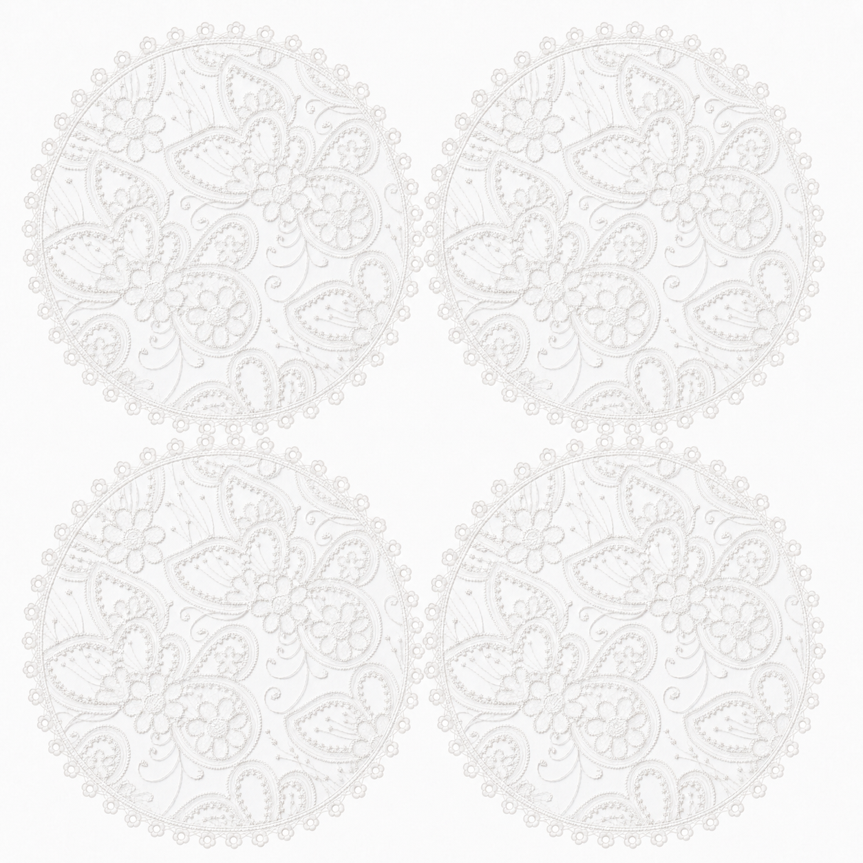 Sapphire Elegant Butterfly Pattern Decorative Place Mats
