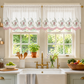Violet Linen Cabernet Vinyard Grapes Pattern Decorative Window Treatment Rod Pocket Curtain Straight Valance