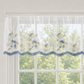 Violet Linen Orchid Blue Floral Pttern Decorative Window Treatment Rod Pocket Curtain Straight Valance
