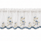 Violet Linen Orchid Blue Floral Pttern Decorative Window Treatment Rod Pocket Curtain Straight Valance