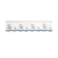 Violet Linen Orchid Blue Floral Pttern Decorative Window Treatment Rod Pocket Curtain Straight Valance