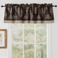 Violet Linen Pacifica Geometric Pattern Decorative Window Treatment Rod Pocket Curtain Straight Valance