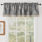 Violet Linen Pacifica Geometric Pattern Decorative Window Treatment Rod Pocket Curtain Straight Valance
