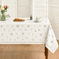 Violet Linen Daisy Eyelet Vintage Cutwork Pattern Tablecloths