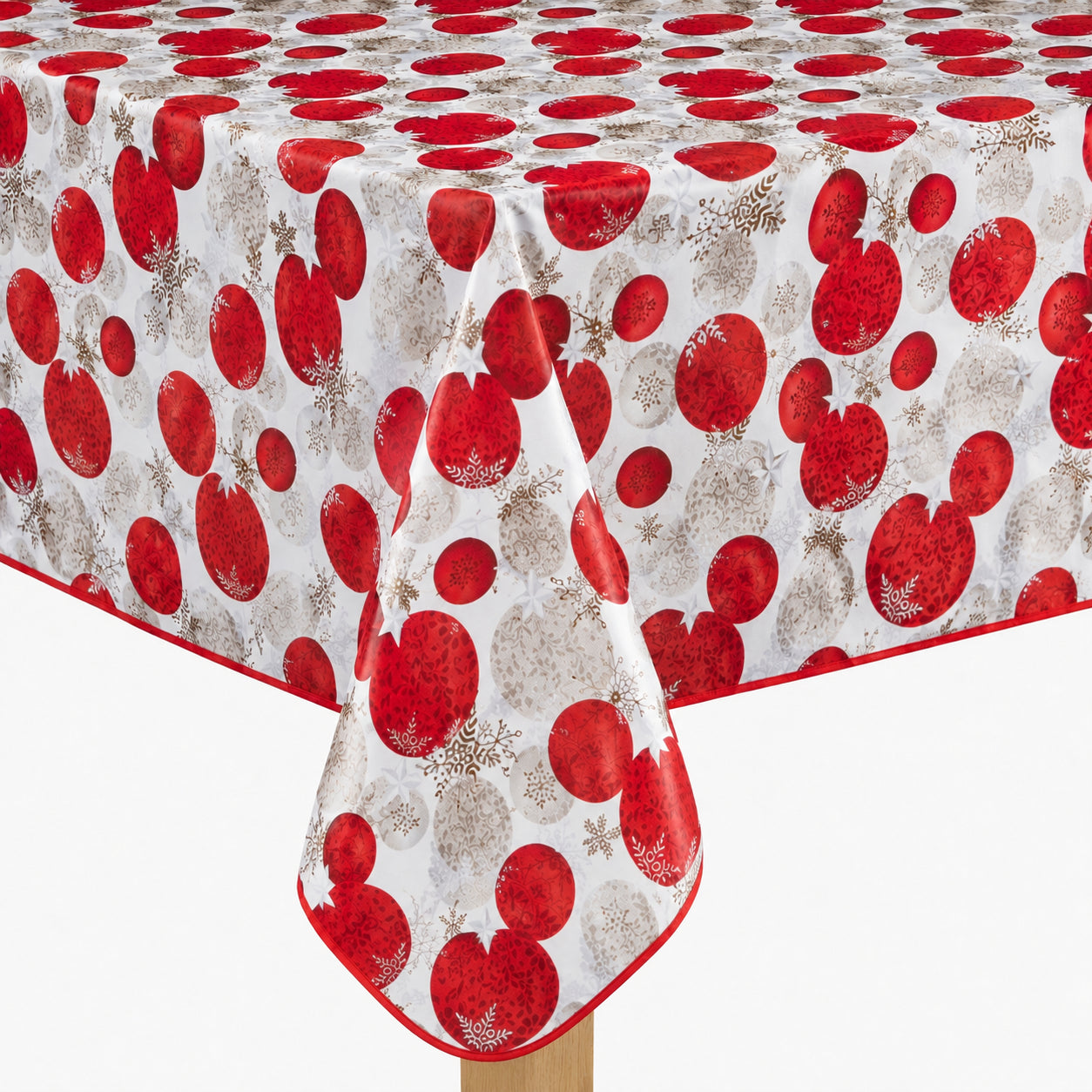 Violet Linen European Seasonal Xmas Christmas Holiday Circular Pattern Tablecloths