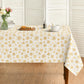 Seasonal Xmas Christmas Holiday European Stars Winter Snowflakes Solid White Pattern Tablecloths