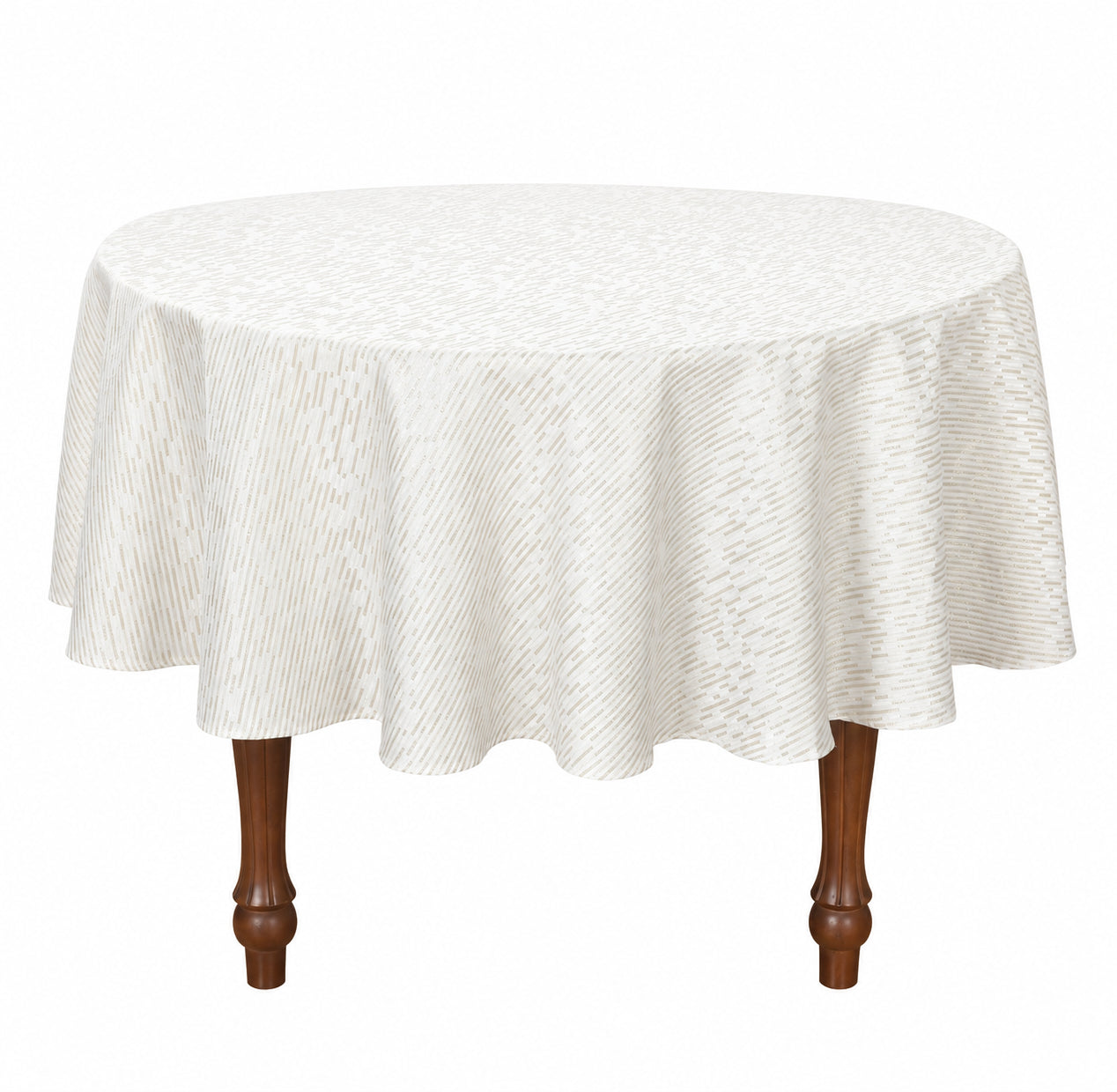 Violet Linen Seasonal Xmas Christmas Holiday Glowing Two-Tone Striped Pattern Tablecloths