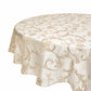 Violet Linen Scroll Floral Pattern Tablecloths