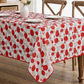 Violet Linen European Seasonal Xmas Christmas Holiday Circular Pattern Tablecloths