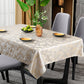 Violet Linen Scroll Floral Pattern Tablecloths