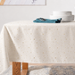 Violet Linen Silky Celestial Gold Stars Pattern Tablecloths