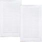 Violet Linen Ribbonette Ribbed Wavy Striped Pattern Bath Mats Set of Two