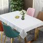 Violet Linen Silky Celestial Gold Stars Pattern Tablecloths