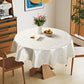 Violet Linen Silky Celestial Gold Stars Pattern Tablecloths