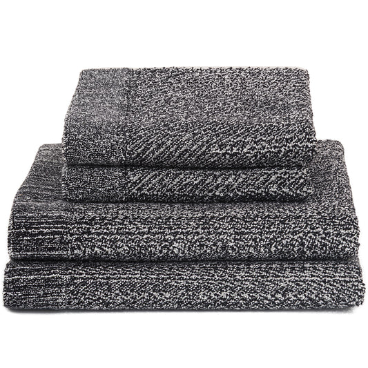 Violet Linen Diagonal Diamond Speckled Plush Pattern 4 Piece Towel Set, 2 Bath Towels 2 Hand Towels