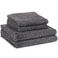 Violet Linen Diagonal Diamond Speckled Plush Pattern 4 Piece Towel Set, 2 Bath Towels 2 Hand Towels